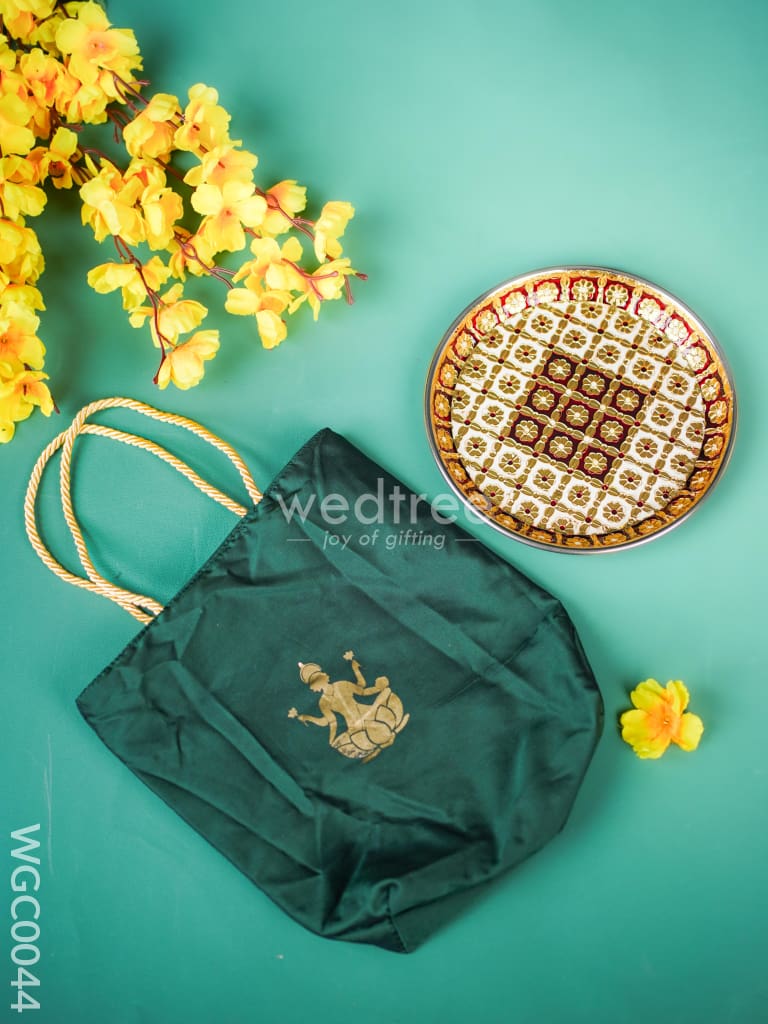 Combo - Bag & Meenakari Plate Wgc0044 Return Gift Combos