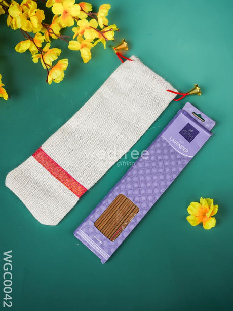 Combo - Jute Agarbatti Pouch And Stick Wgc0042 Return Gift Combos