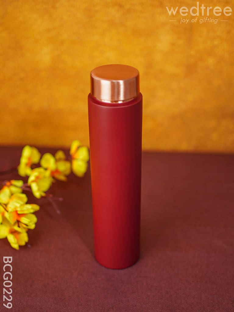 Copper Bottle 600Ml - Red Bcg0229 Bottles & Mugs