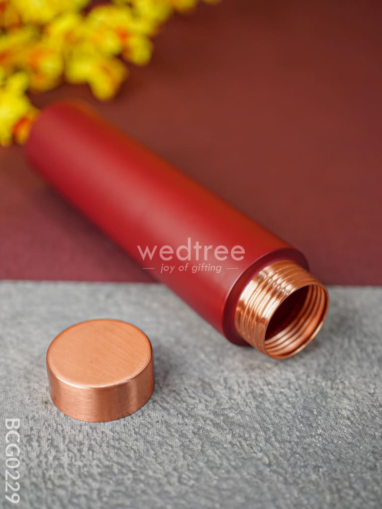 Copper Bottle 600Ml - Red Bcg0229 Bottles & Mugs