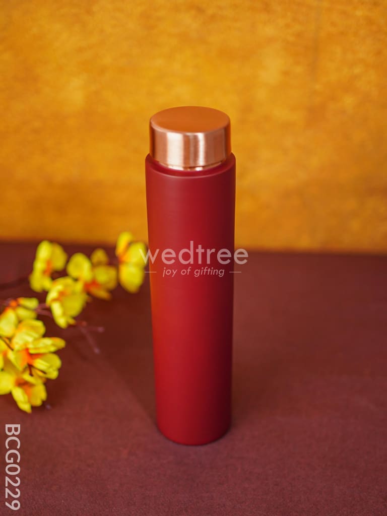 Copper Bottle 600Ml - Red Bcg0229 Bottles & Mugs