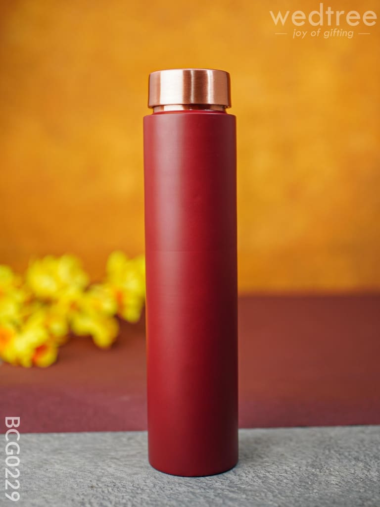 Copper Bottle 600Ml - Red Bcg0229 Bottles & Mugs