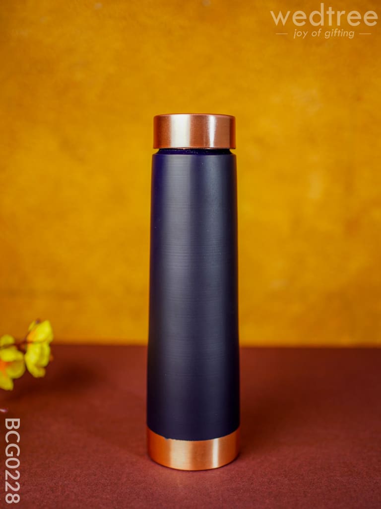 Copper Bottle 900Ml - Blue Bcg0228 Bottles & Mugs