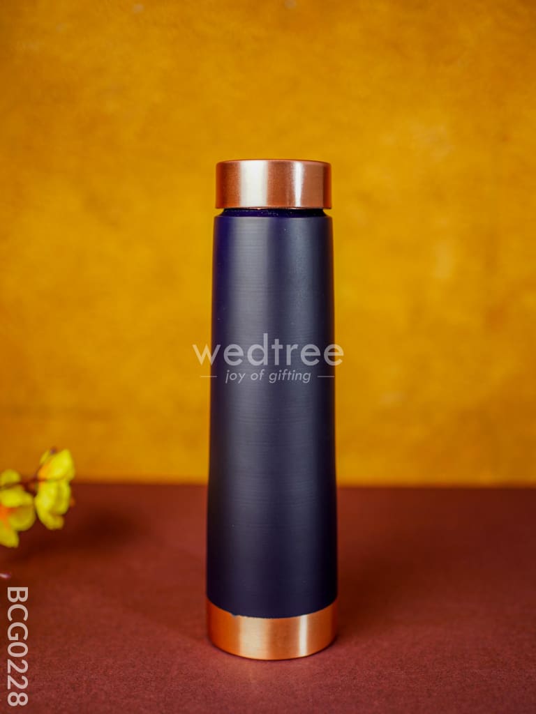 Copper Bottle 900Ml - Blue Bcg0228 Bottles & Mugs