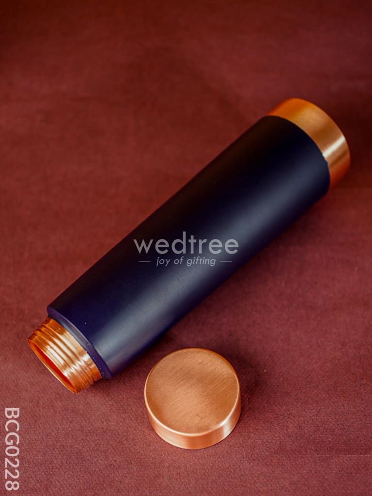 Copper Bottle 900Ml - Blue Bcg0228 Bottles & Mugs