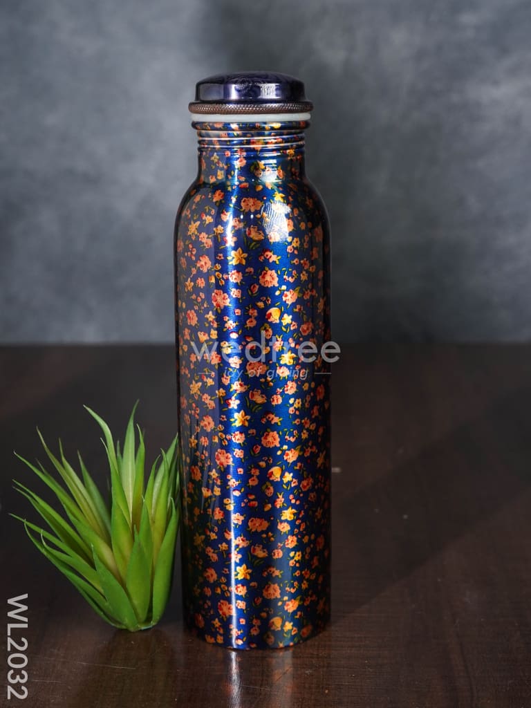 Copper Bottle With Prints - Wl2032 Utility