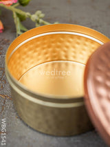 Copper Dry Fruit Box With Floral Lid - Wbg1541 Rg