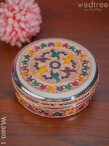 Copper Finished Meenakari Poori Box - Wl3601 Utensils