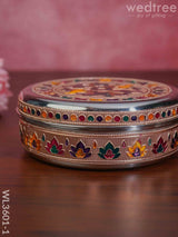 Copper Finished Meenakari Poori Box - Wl3601 Utensils