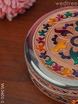 Copper Finished Meenakari Poori Box - Wl3601 Utensils