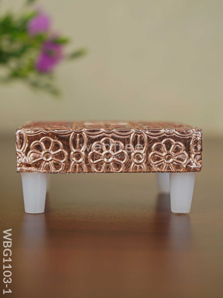 Meenakari Copper Finished Manai - Wbg1103 Pooja Utilities