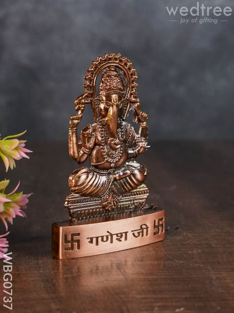 Copper Ganesha Murthi - Wbg0737 Divine Figurines