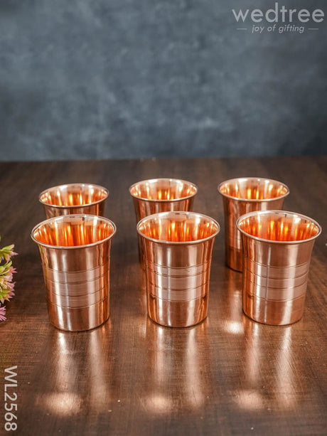 Copper Glass - Set Of 6 Wl2568 Dining Essentials