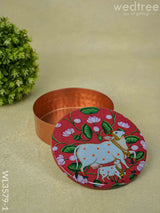 Copper Pichwai Poori Box - Wl3579-1 Utensils