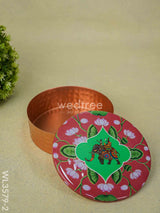 Copper Pichwai Poori Box - Wl3579-2 Utensils