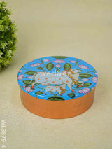 Copper Pichwai Poori Box - Wl3579-4 Utensils