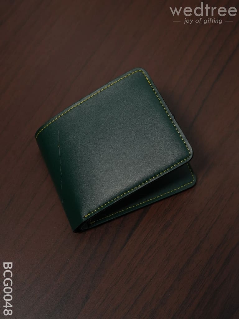 Corporate Gift - Bi Fold Lather Wallet Combo Green Bcg0048 Office Utility