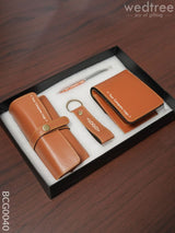 Corporate Gift - Bi Fold Lather Wallet Combo -Tan Bcg0040 Office Utility