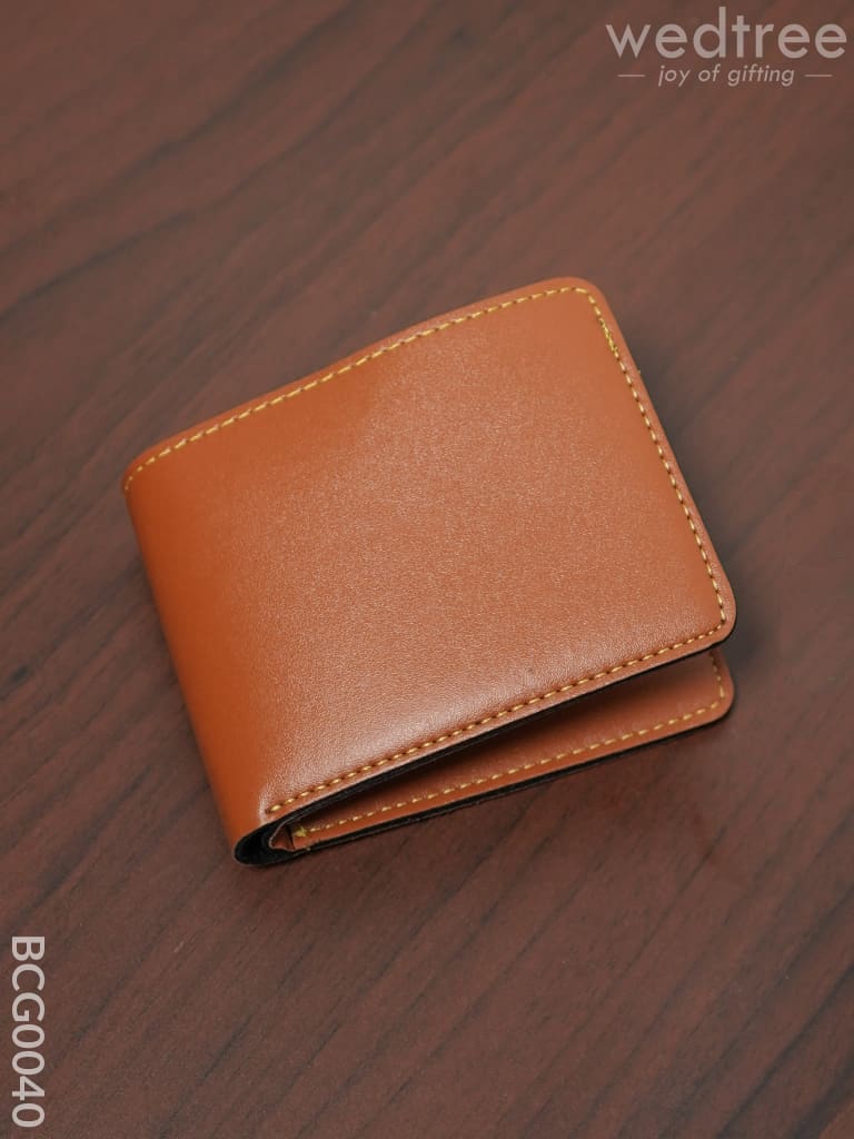 Corporate Gift - Bi Fold Lather Wallet Combo -Tan Bcg0040 Office Utility