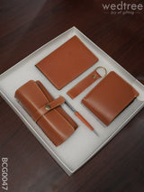 Corporate Gift - Bi Fold Lather Wallet Combo Tan Bcg0047 Office Utility