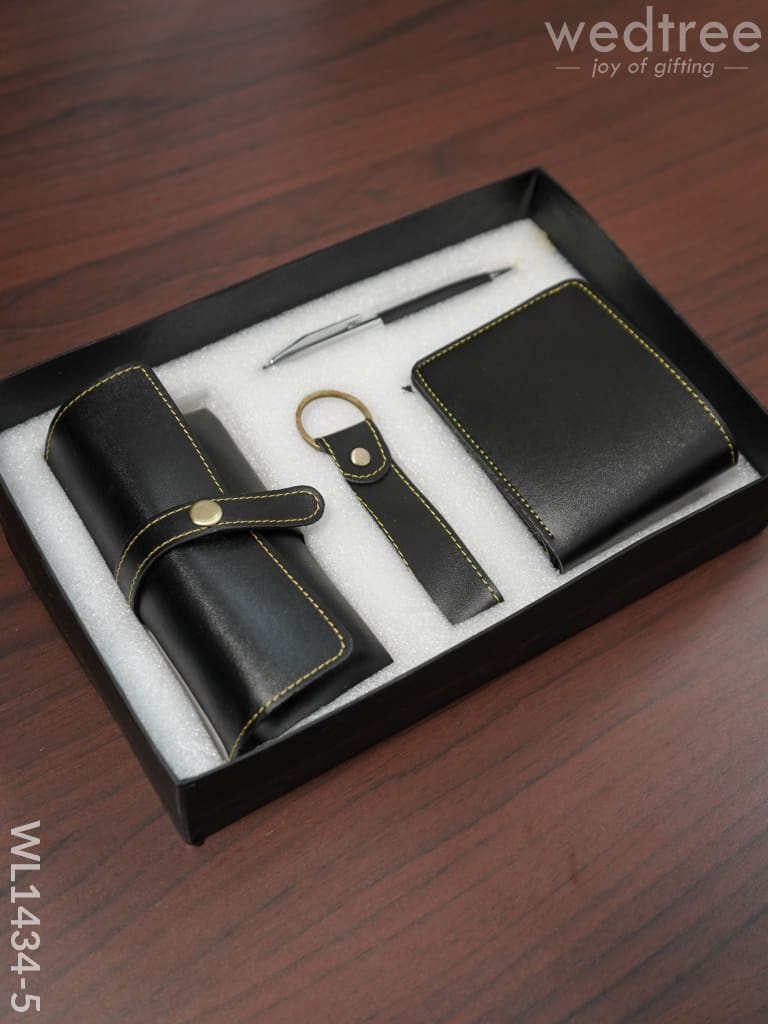 Corporate Gift - Bi Fold Wallet Combo 1 -Wl1434 Lather Black Gifts