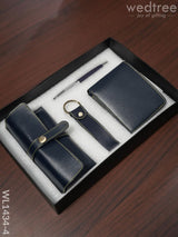 Corporate Gift - Bi Fold Wallet Combo 1 -Wl1434 Lather Blue Gifts