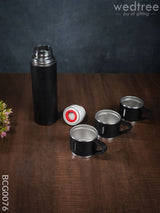 Corporate Gift - Black Vacuum Flask & 3 Cup Set Bcg0076 Office Utility