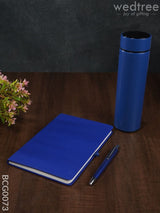 Corporate Gift - Blue Flask & Diary With Pen Set Bcg0073 Office Utility