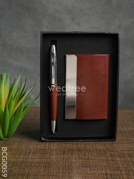 Corporate Gift - Card Holder With Pen Bcg0059 Branding