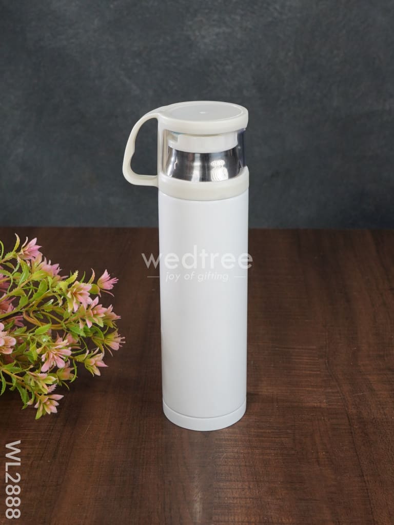 Corporate Gift - White Stainless Steel Vacuum Cup & Flask Wl2888 Gifts