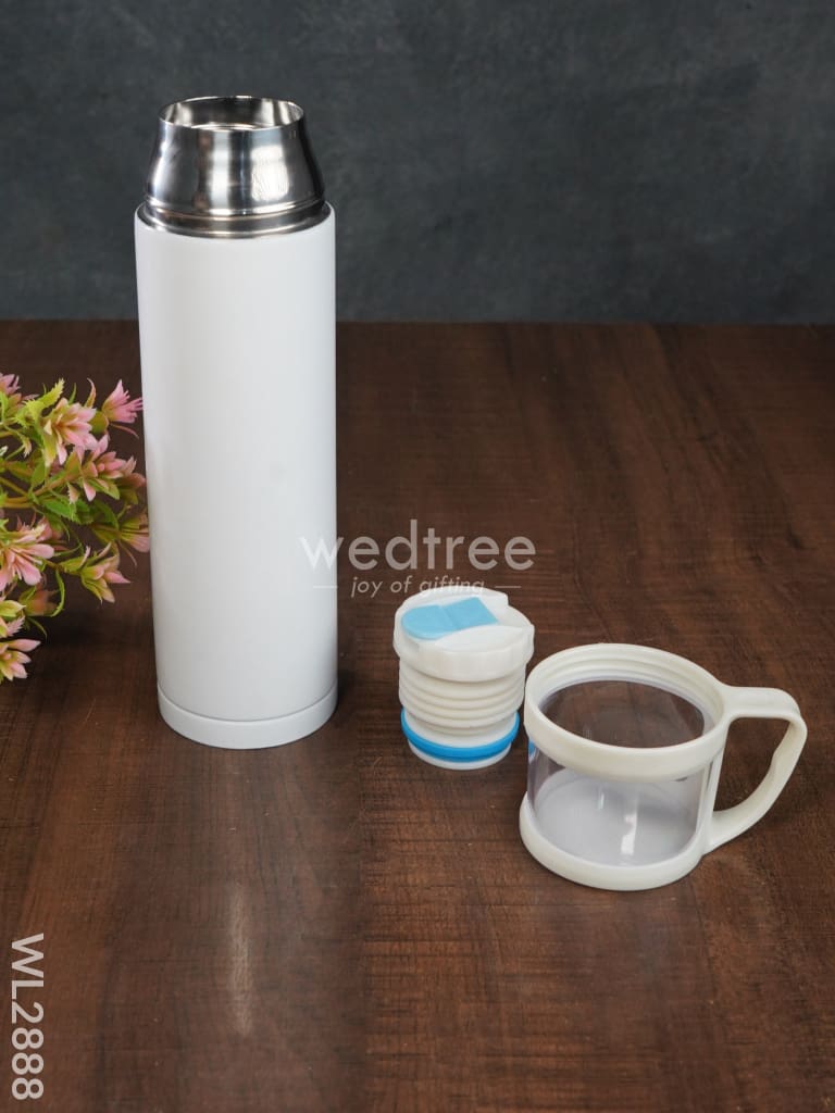 Corporate Gift - White Stainless Steel Vacuum Cup & Flask Wl2888 Gifts