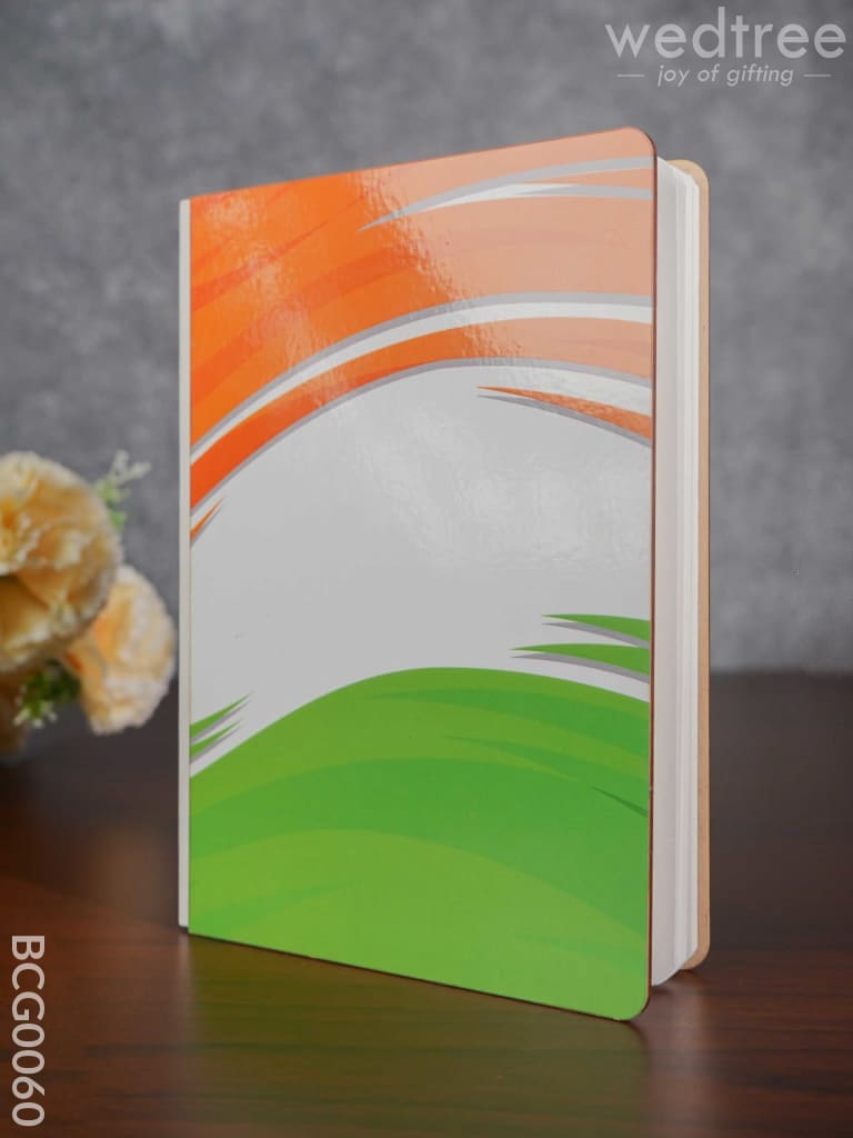 Corporate Gifts - Indian Flag Coloured Diary & Pen Bcg0060 Office Utility