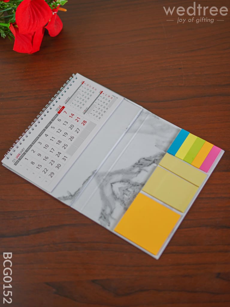 Corporate Gifts - Sticky Note Pad With Calendar Bcg0152 Office Utility