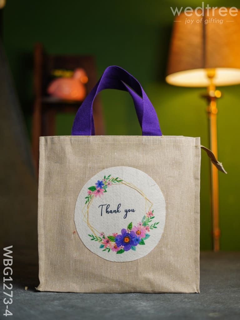 Cotton Cloth Bag For Tamboolam - Wbg1273 Purple Jute Bags