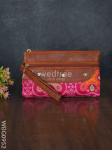 Cotton Fabric Purse With Stone Work - Wbg0952 Clutches & Purses