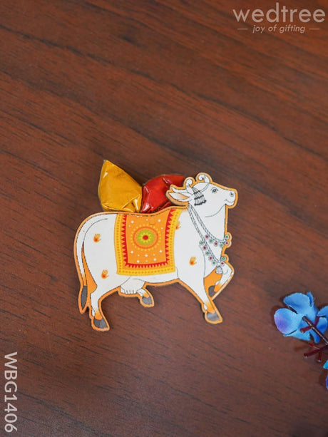 Cow Haldi Kumkum Set - Wbg1406 Fancy Holder Rg