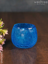 Cracked Glass Candle Holder - Wbg0965 Candles