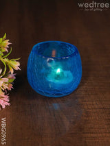 Cracked Glass Candle Holder - Wbg0965 Candles