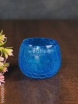 Cracked Glass Candle Holder - Wbg0965 Candles