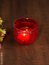 Cracked Glass Pot Shaped Candle Holder - Wbg0970 Candles