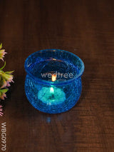 Cracked Glass Pot Shaped Candle Holder - Wbg0970 Candles