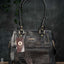 Croc-Texture Leather Handbag - Wl1209 Black Handbags