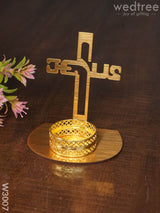 Cross Sign Shadow Diya - Mdf W3007 Candles