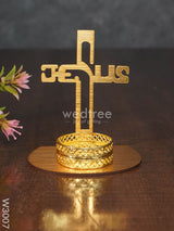 Cross Sign Shadow Diya - Mdf W3007 Candles