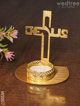 Cross Sign Shadow Diya - Mdf W3007 Candles