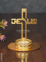 Cross Sign Shadow Diya - Mdf W3007 Candles