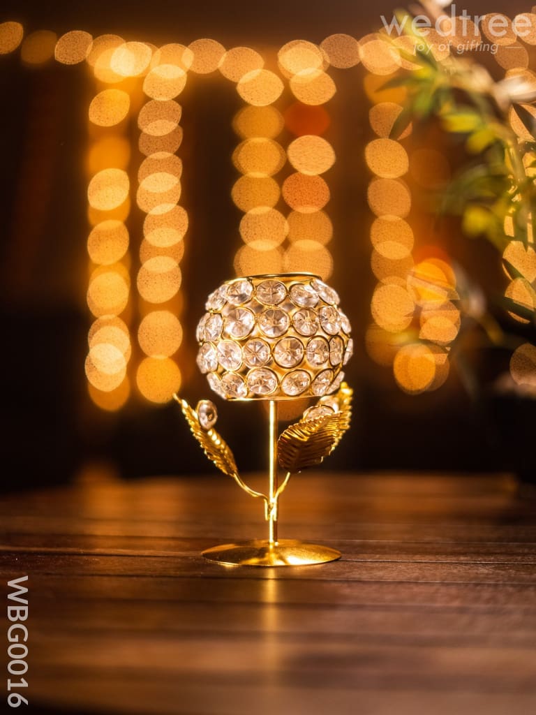 Crystal T Light Holder (Small) - Wbg0016 Candles