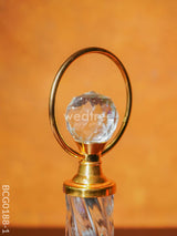 Crystal & Metal Trophy With Wooden Stand - Bcg0188 Branding