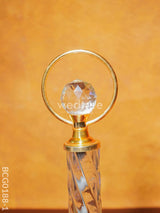 Crystal & Metal Trophy With Wooden Stand - Bcg0188 Branding