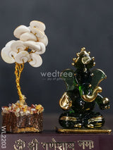 Crystal Stone Tree With Ganesha Idol - Wl2203 Glass Decor